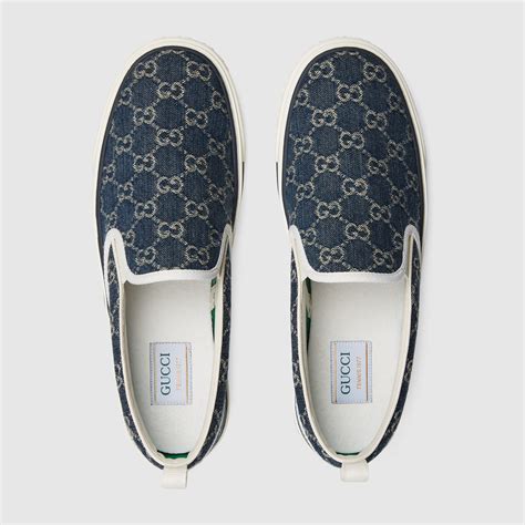 gucci pink slip ons|gucci denim slip on.